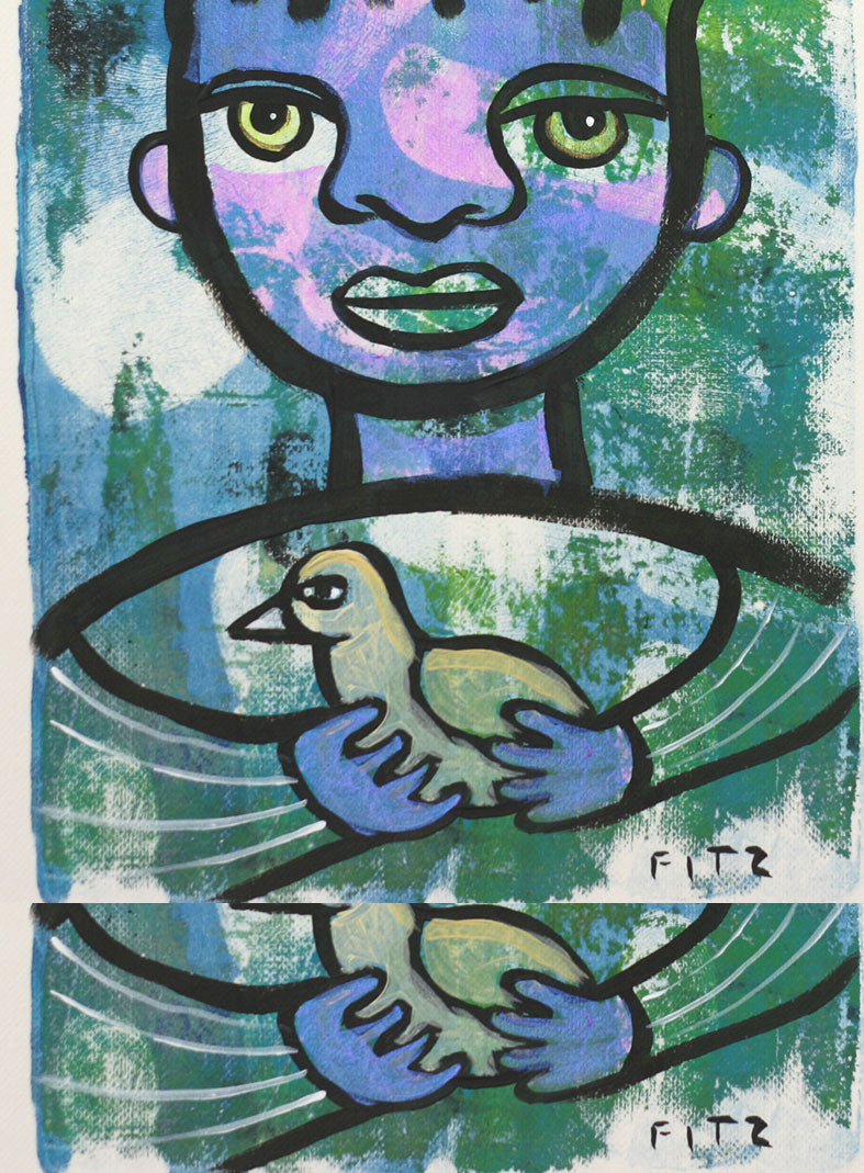 Monoprinting with Gelli plates and Pebeo paint