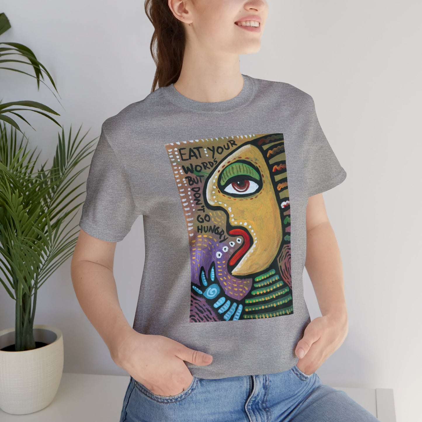Eat Your Words painting short sleeve tee