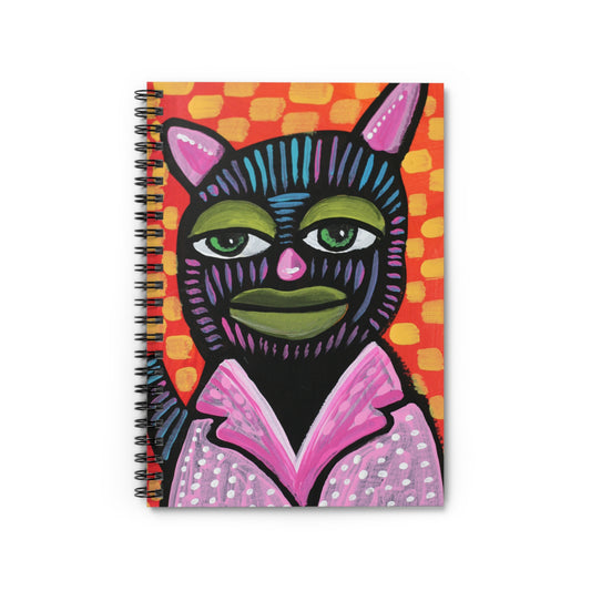 Cool Cat Spiral Notebook - Ruled Line