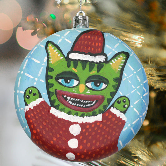 Scaredy Cat Christmas ornament