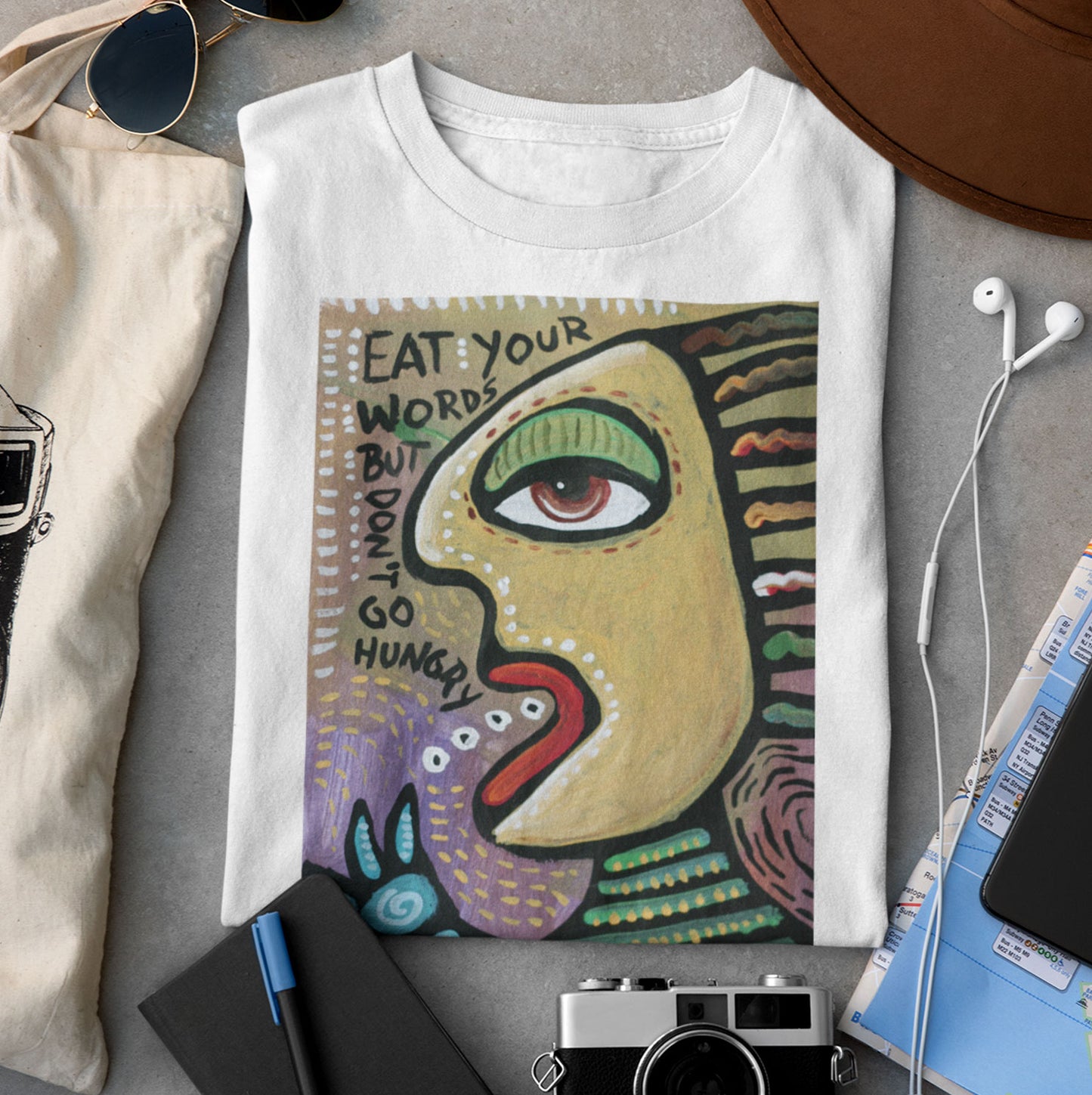 Eat Your Words painting short sleeve tee