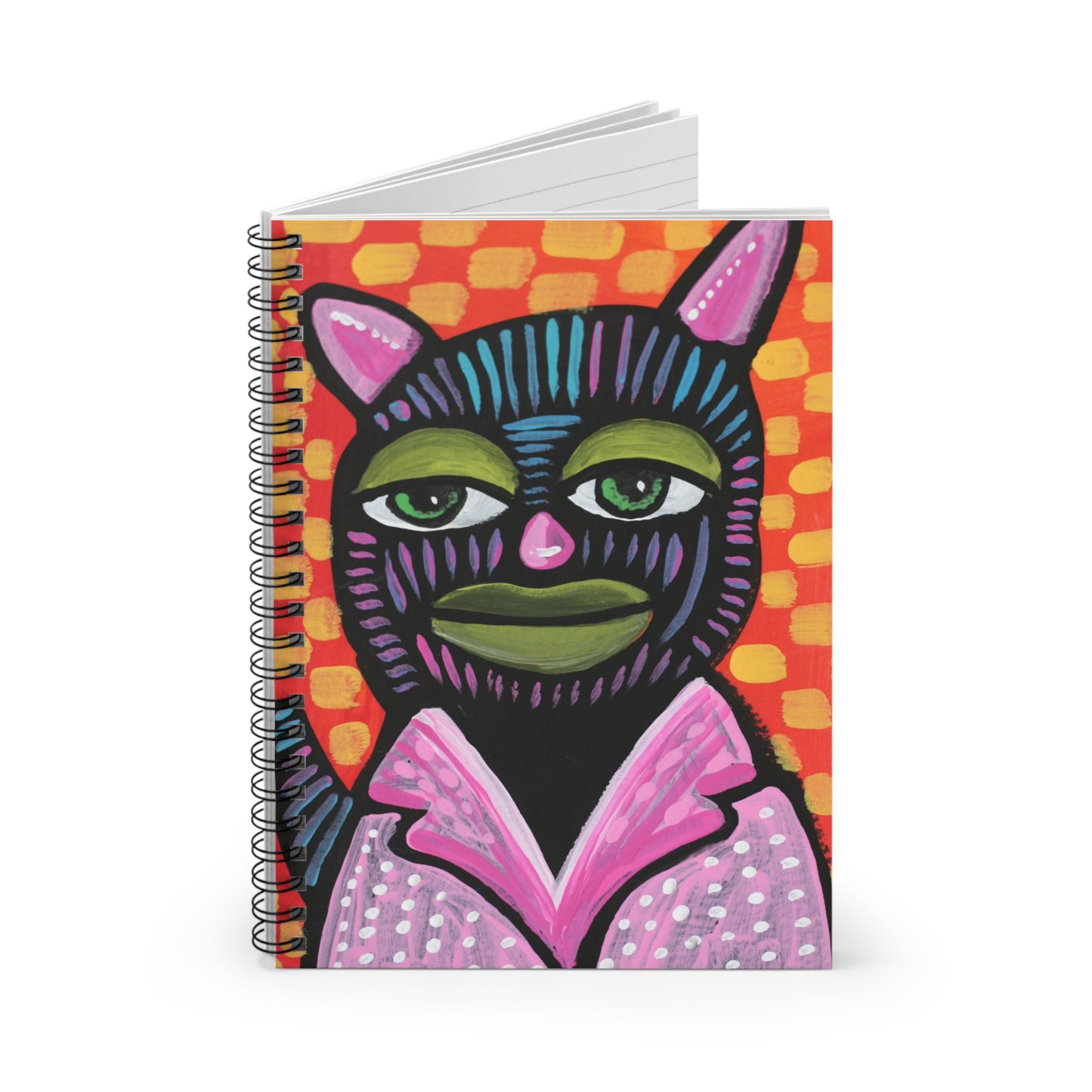 Cool Cat Spiral Notebook - Ruled Line